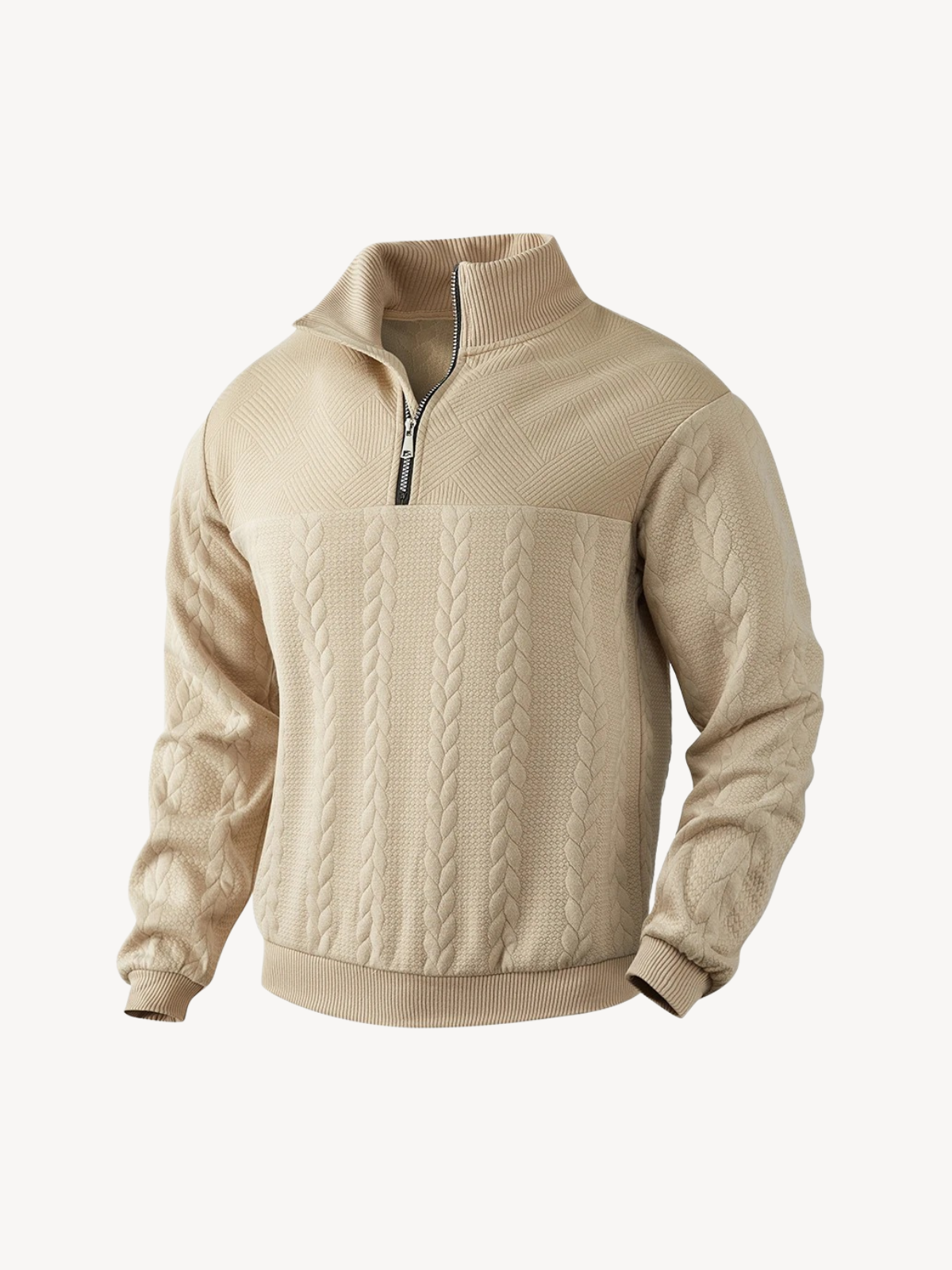 RANIER - HENLEY CASUAL À DEMI-ZIP