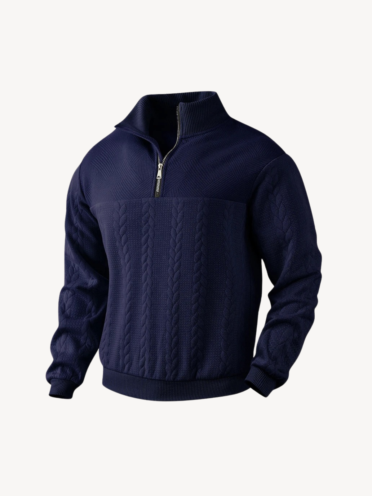 RANIER - HENLEY CASUAL À DEMI-ZIP
