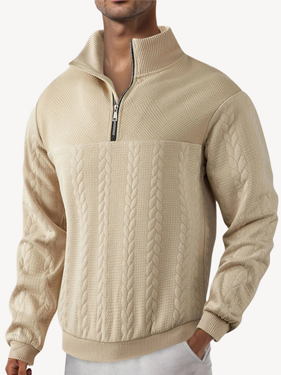 RANIER - HENLEY CASUAL À DEMI-ZIP