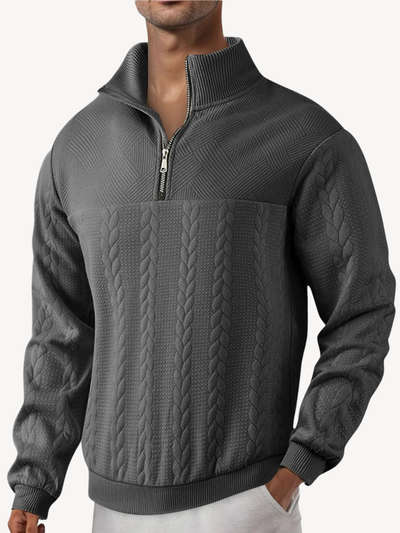 RANIER - HENLEY CASUAL À DEMI-ZIP