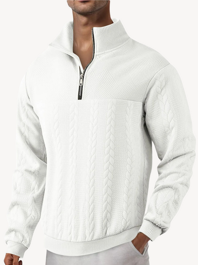 RANIER - HENLEY CASUAL À DEMI-ZIP