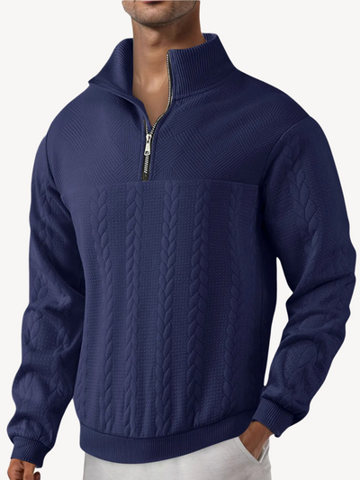 RANIER - HENLEY CASUAL À DEMI-ZIP