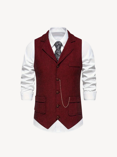 FERDINAND - GILET À MOTIF CHEVRON RÉTRO