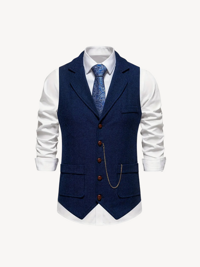 FERDINAND - GILET À MOTIF CHEVRON RÉTRO