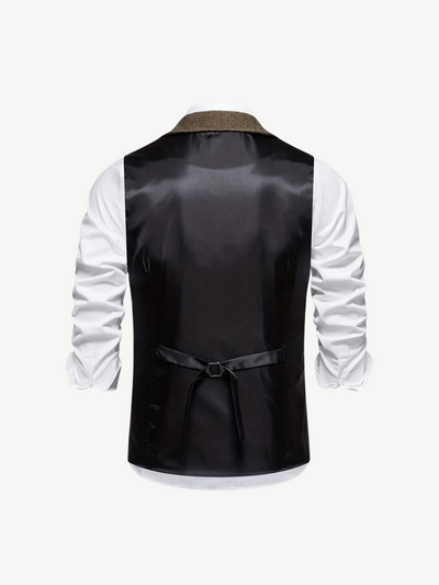 FERDINAND - GILET À MOTIF CHEVRON RÉTRO