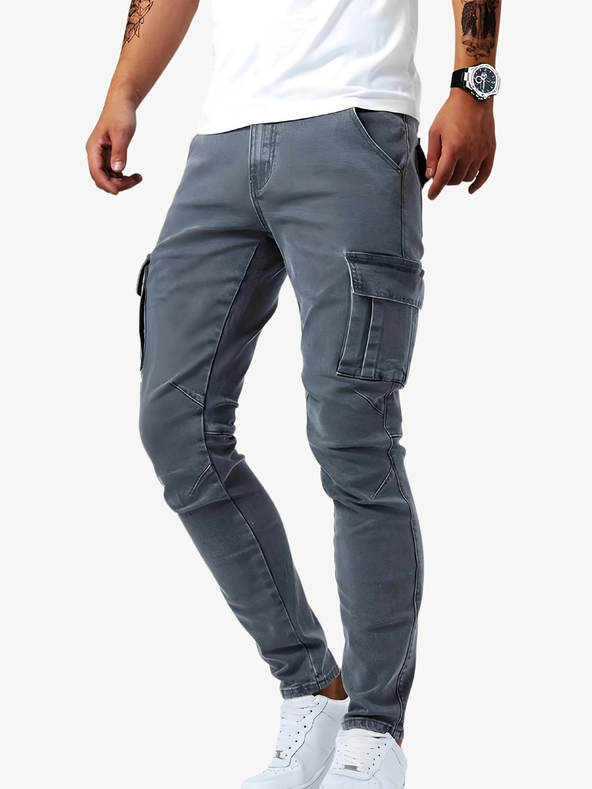 DANTE - JEANS CARGO ÉLASTIQUES