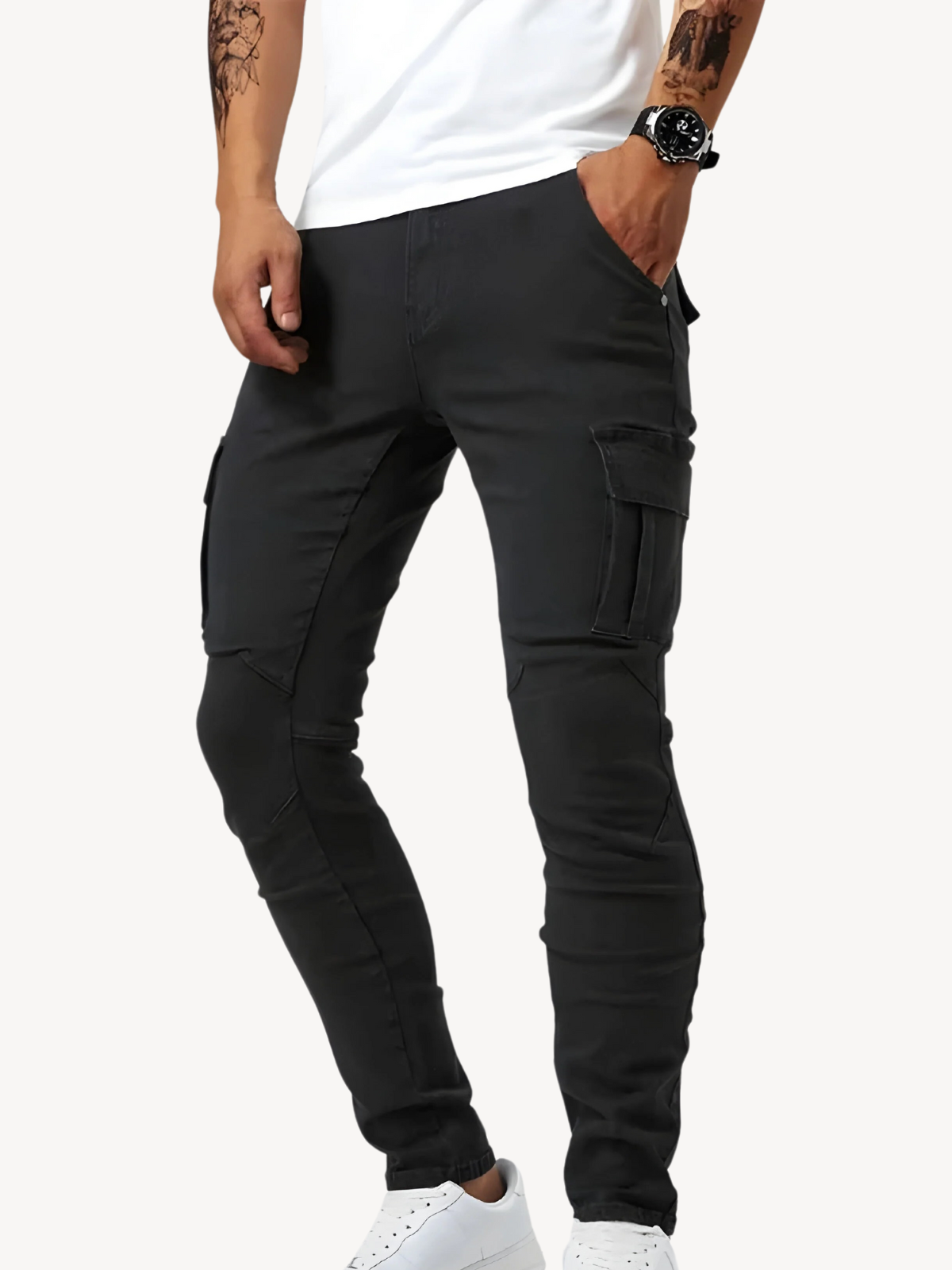 DANTE - JEANS CARGO ÉLASTIQUES