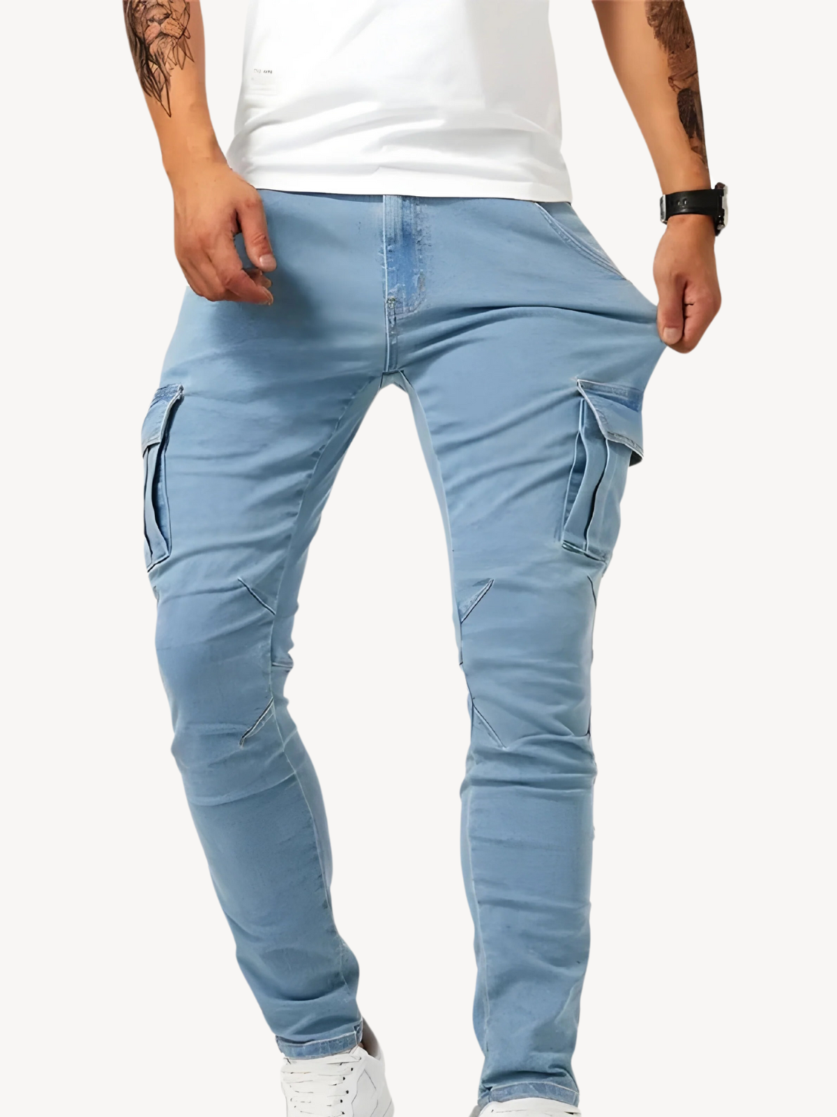 DANTE - JEANS CARGO ÉLASTIQUES