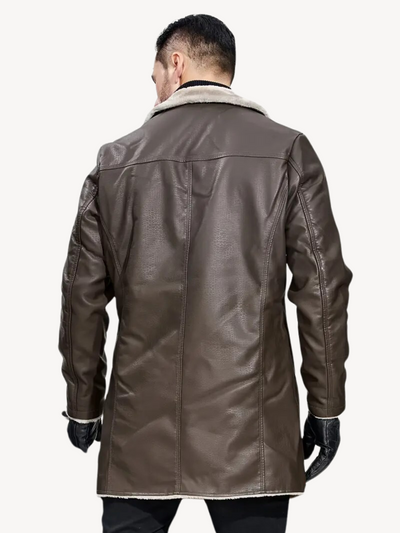 DAMIEN - VESTE EN PU AVEC DOUBLURE CHAUDE