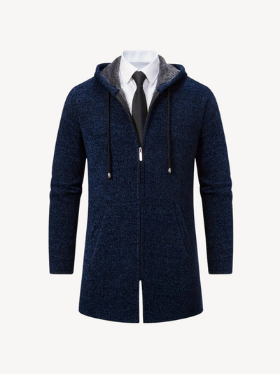 Olimpio - Manteau en Tricot avec Capuche