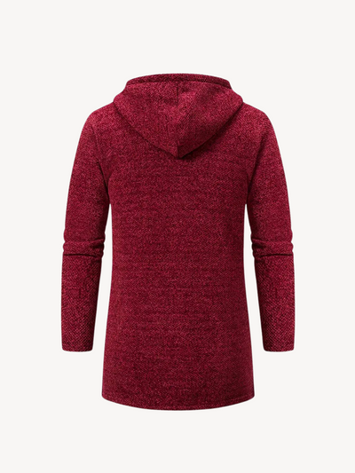 OLYMPE - MANTEAU TRICOT AVEC CAPUCHE
