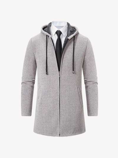 Olimpio - Manteau en Tricot avec Capuche