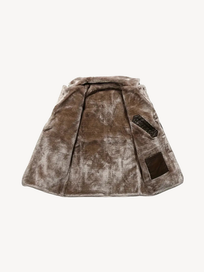 DAMIEN - VESTE EN PU AVEC DOUBLURE CHAUDE
