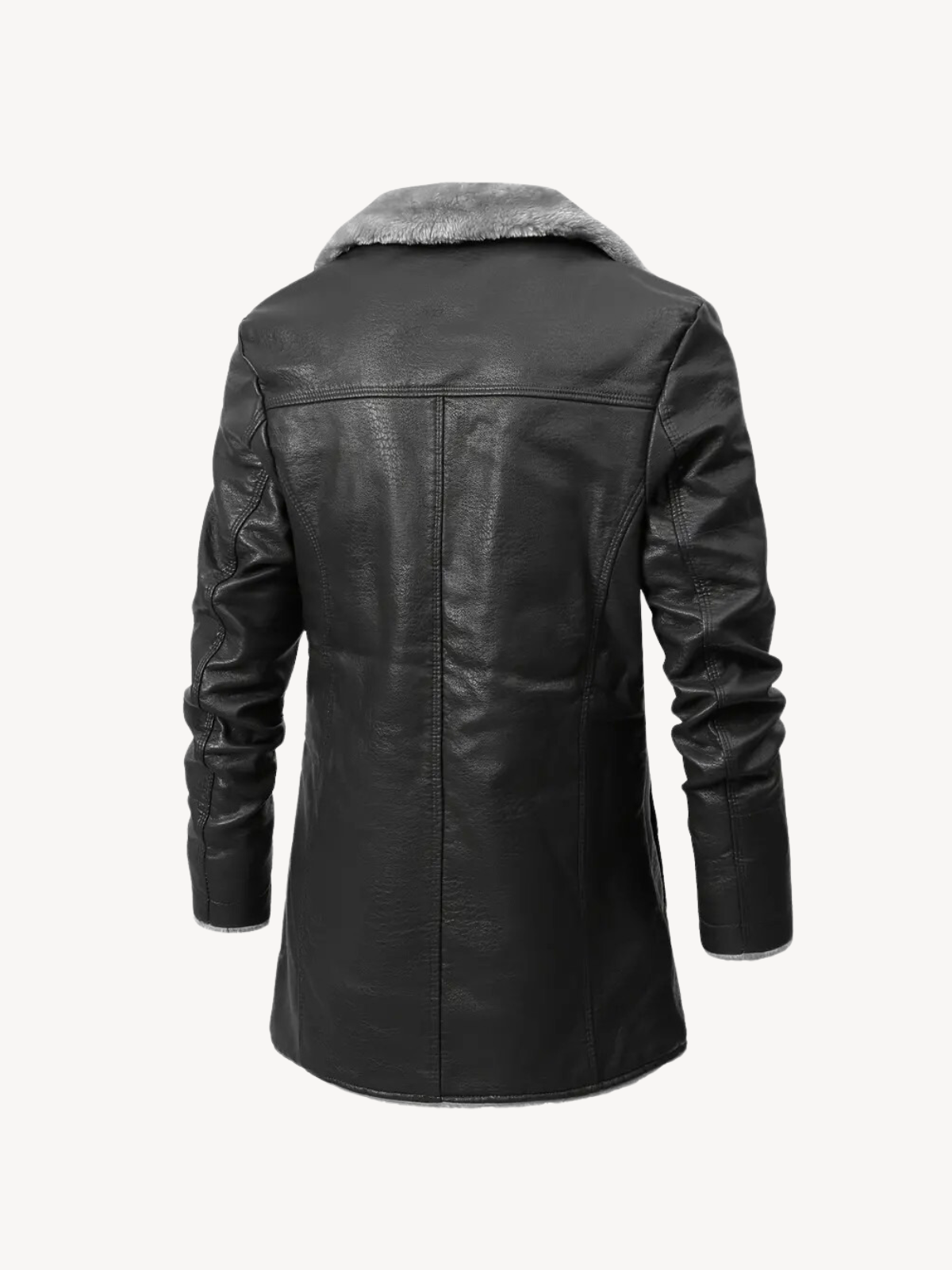 DAMIEN - VESTE EN PU AVEC DOUBLURE CHAUDE