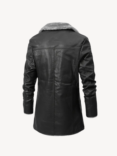 DAMIEN - VESTE EN PU AVEC DOUBLURE CHAUDE