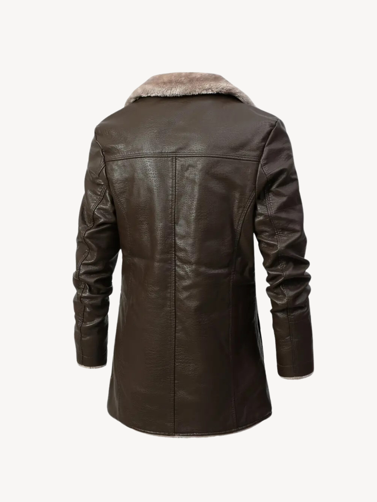 DAMIEN - VESTE EN PU AVEC DOUBLURE CHAUDE