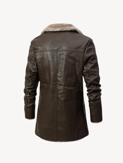 DAMIEN - VESTE EN PU AVEC DOUBLURE CHAUDE