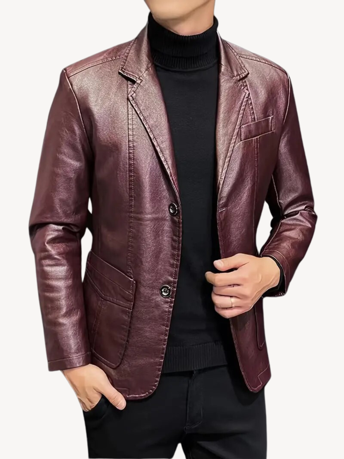 OLIVEIER - VESTE EN CUIR SYNTHÉTIQUE