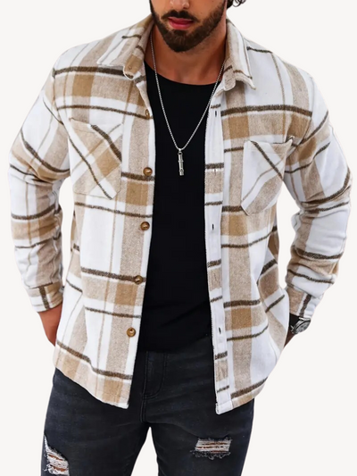 FABRICE - VESTE CASUAL À CARREAUX