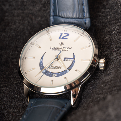 Montre élégante à phase de lune lumineuse