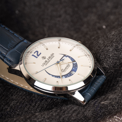 Montre élégante à phase de lune lumineuse