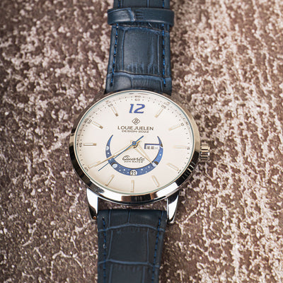 Montre élégante à phase de lune lumineuse