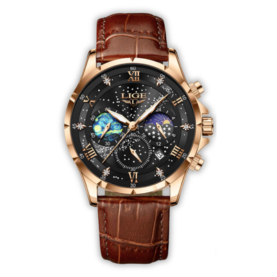 Montre Élégante Phase de Lune
