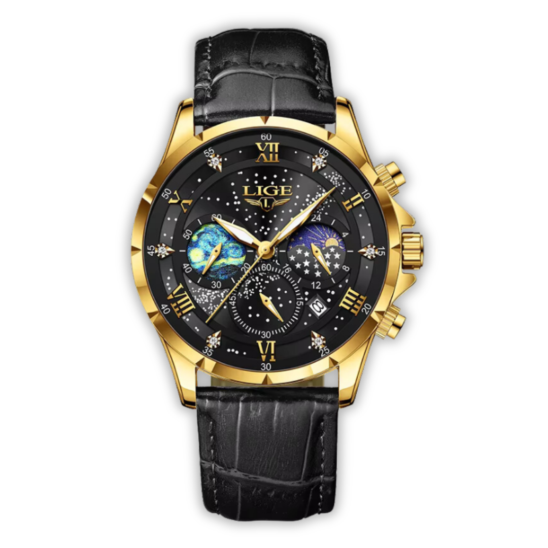 Montre Élégante Phase de Lune