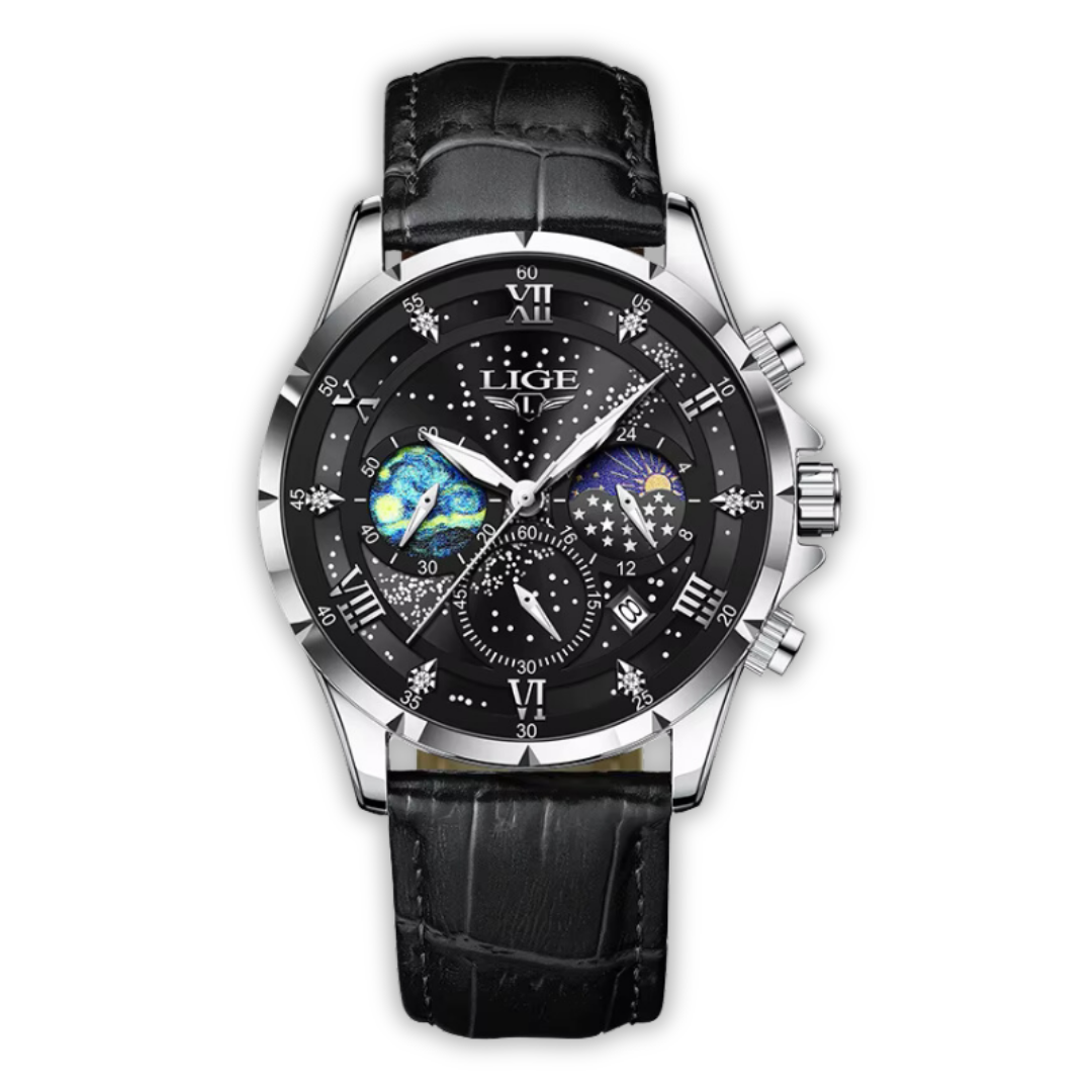 Montre Élégante Phase de Lune