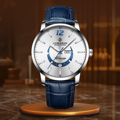Montre élégante à phase de lune lumineuse