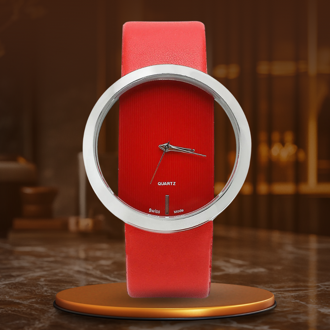 Montre à Quartz avec Cadran Transparent Élégant
