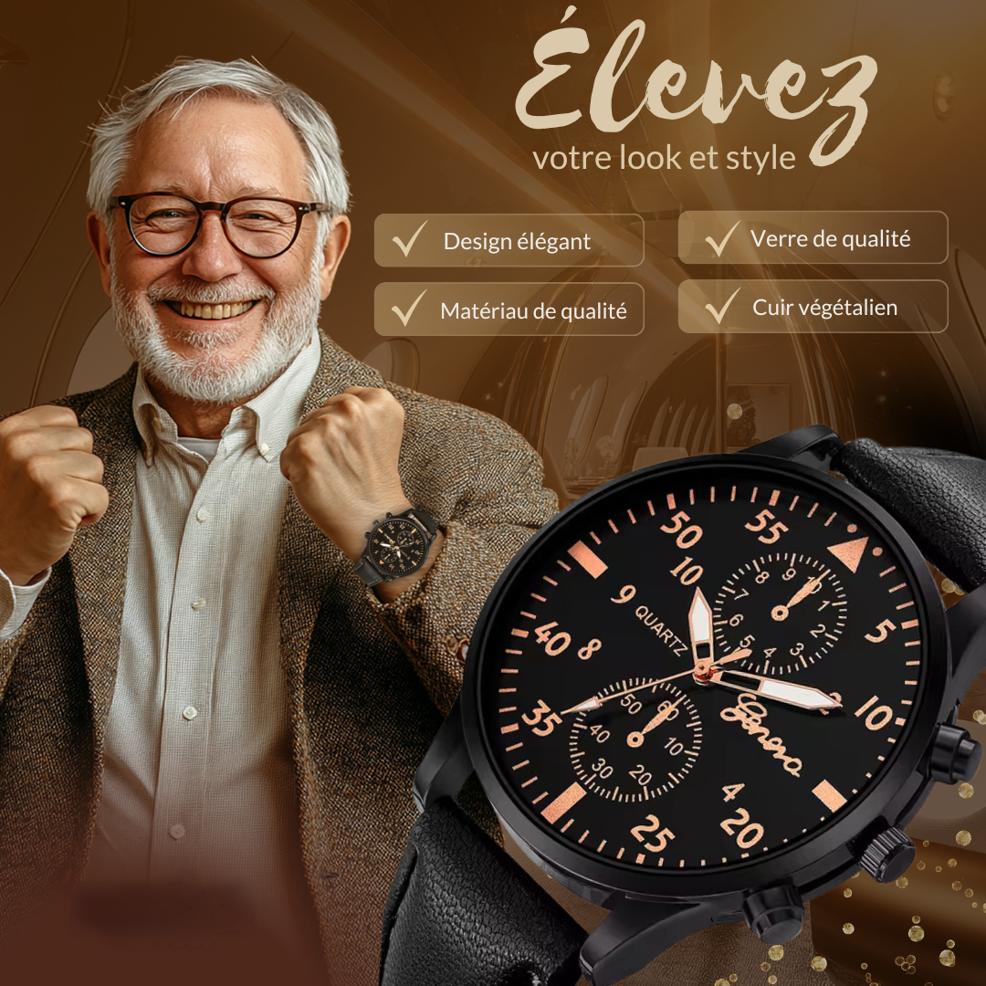 Ensemble de Montre et Bracelet de Mode en 4 Pièces