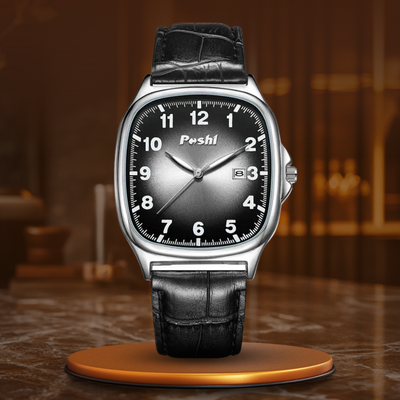 Montre à Quartz avec Bracelet en Cuir de Mode