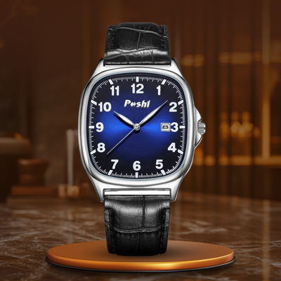 Montre à Quartz avec Bracelet en Cuir de Mode