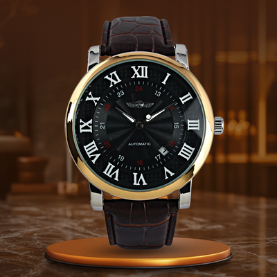 Montre Automatique en Cuir de Luxe