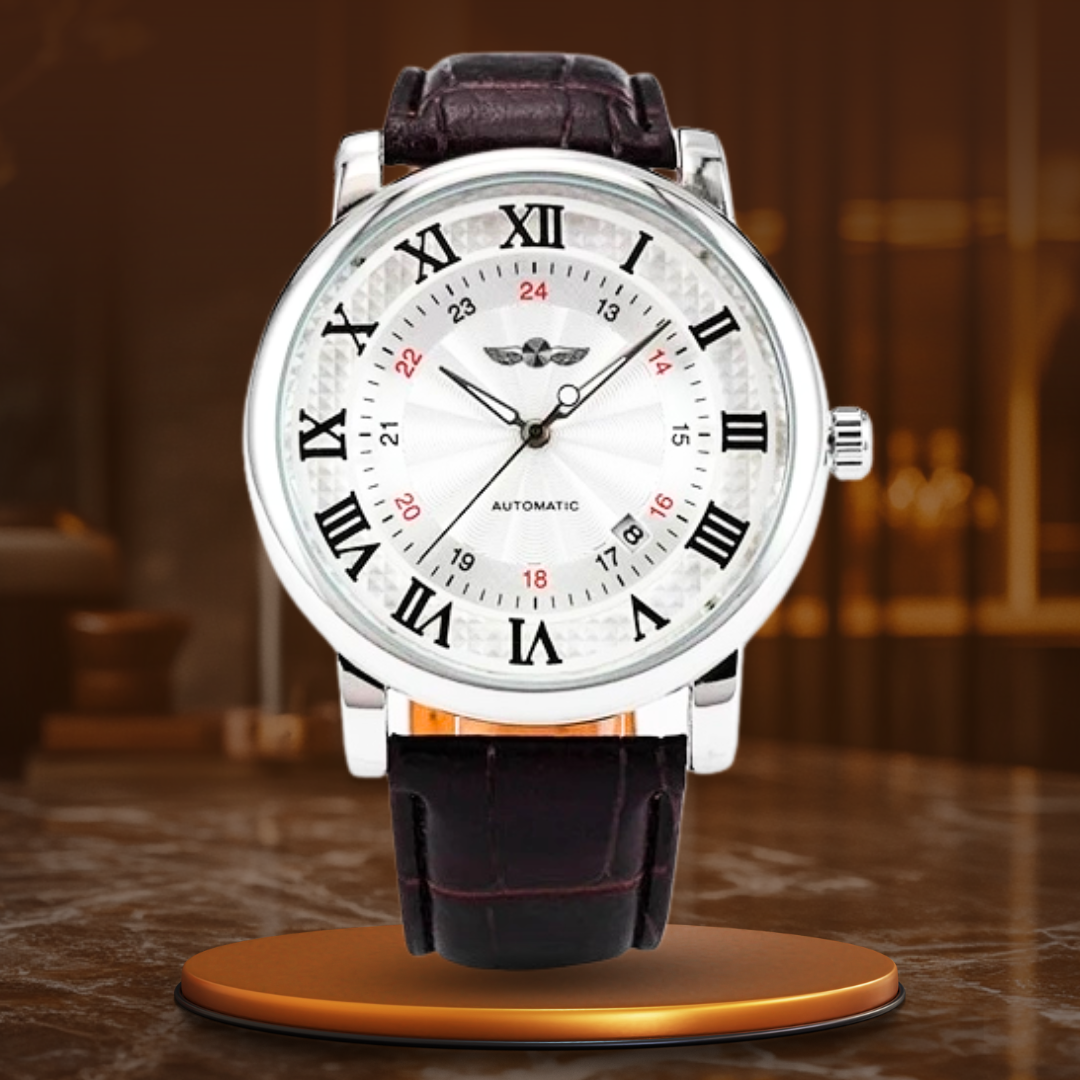 Montre Automatique en Cuir de Luxe