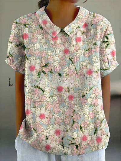 Lina | Blouse en Lin Floral