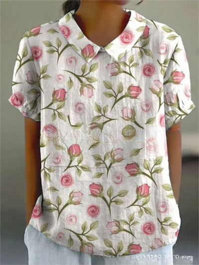 Lina | Blouse en Lin Floral