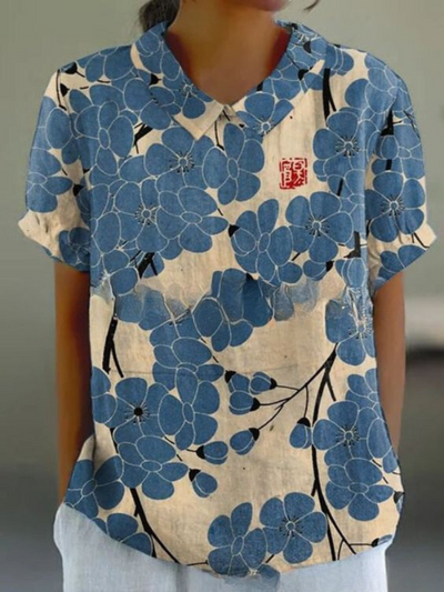 Lina | Blouse en Lin Floral
