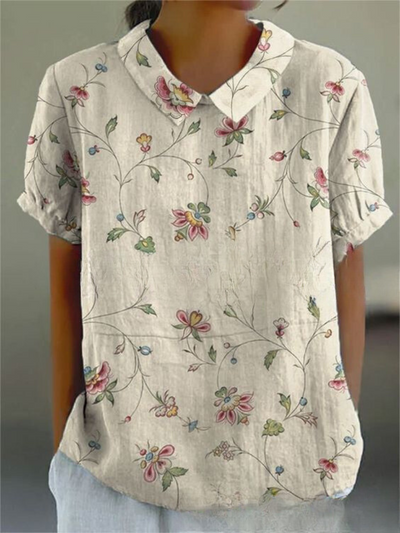 Lina | Blouse en Lin Floral