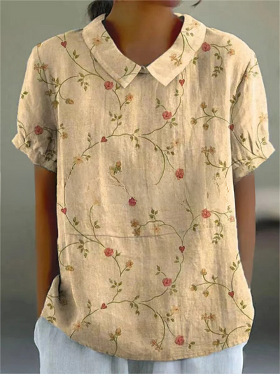 Lina | Blouse en Lin Floral