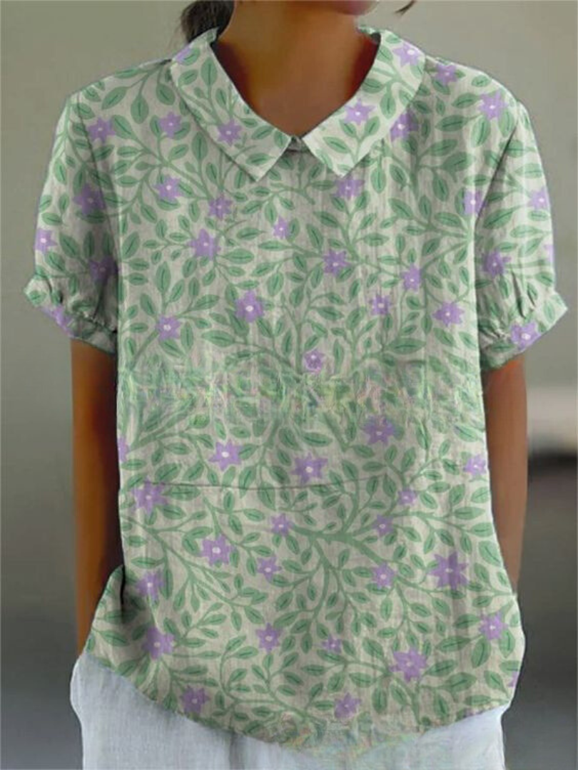 Lina | Blouse en Lin Floral