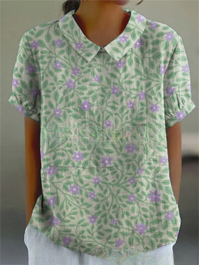 Lina | Blouse en Lin Floral