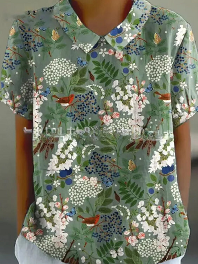 Lina | Blouse en Lin Floral