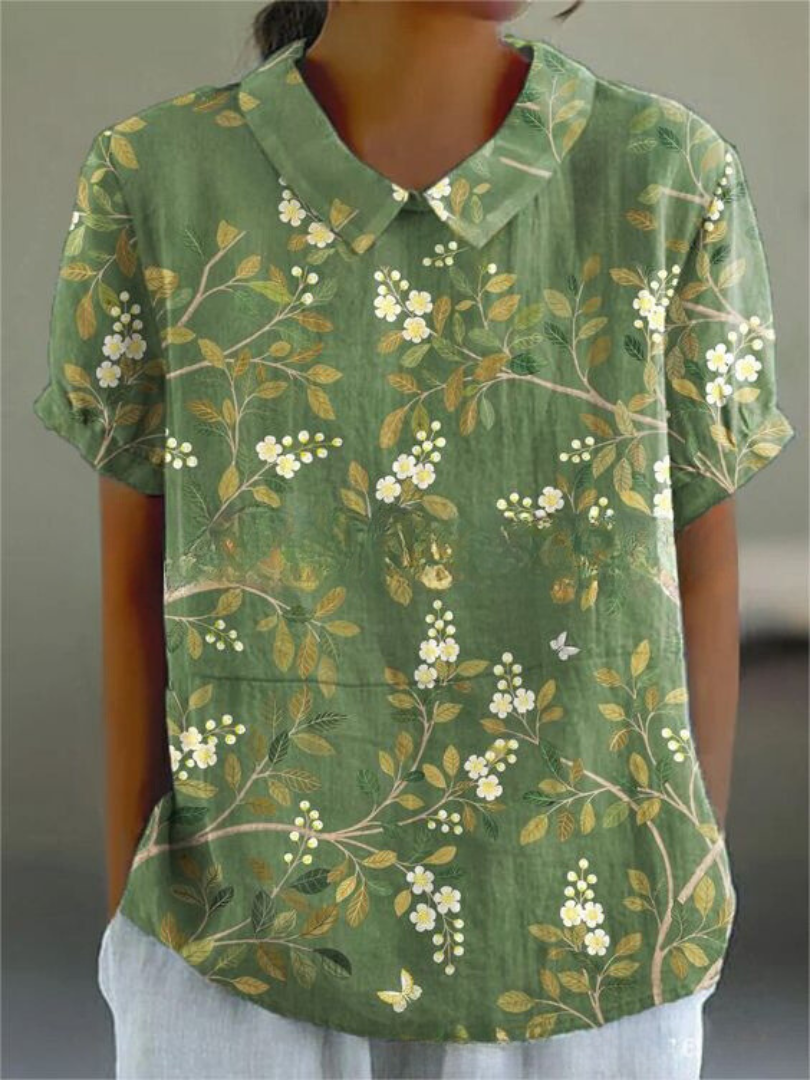 Lina | Blouse en Lin Floral
