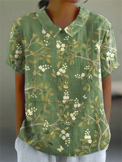 Lina | Blouse en Lin Floral