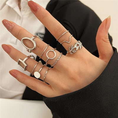 Pack de 11 Anneaux en Argent Vintage