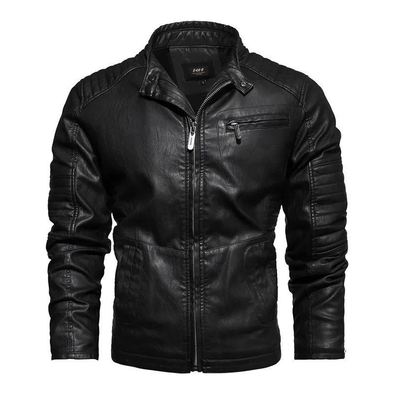 Veste en cuir pour homme avec style