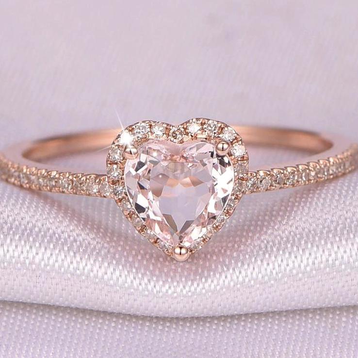 Bague Cœur en Cristal avec Zirconiums