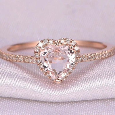 Bague Cœur en Cristal avec Zirconiums